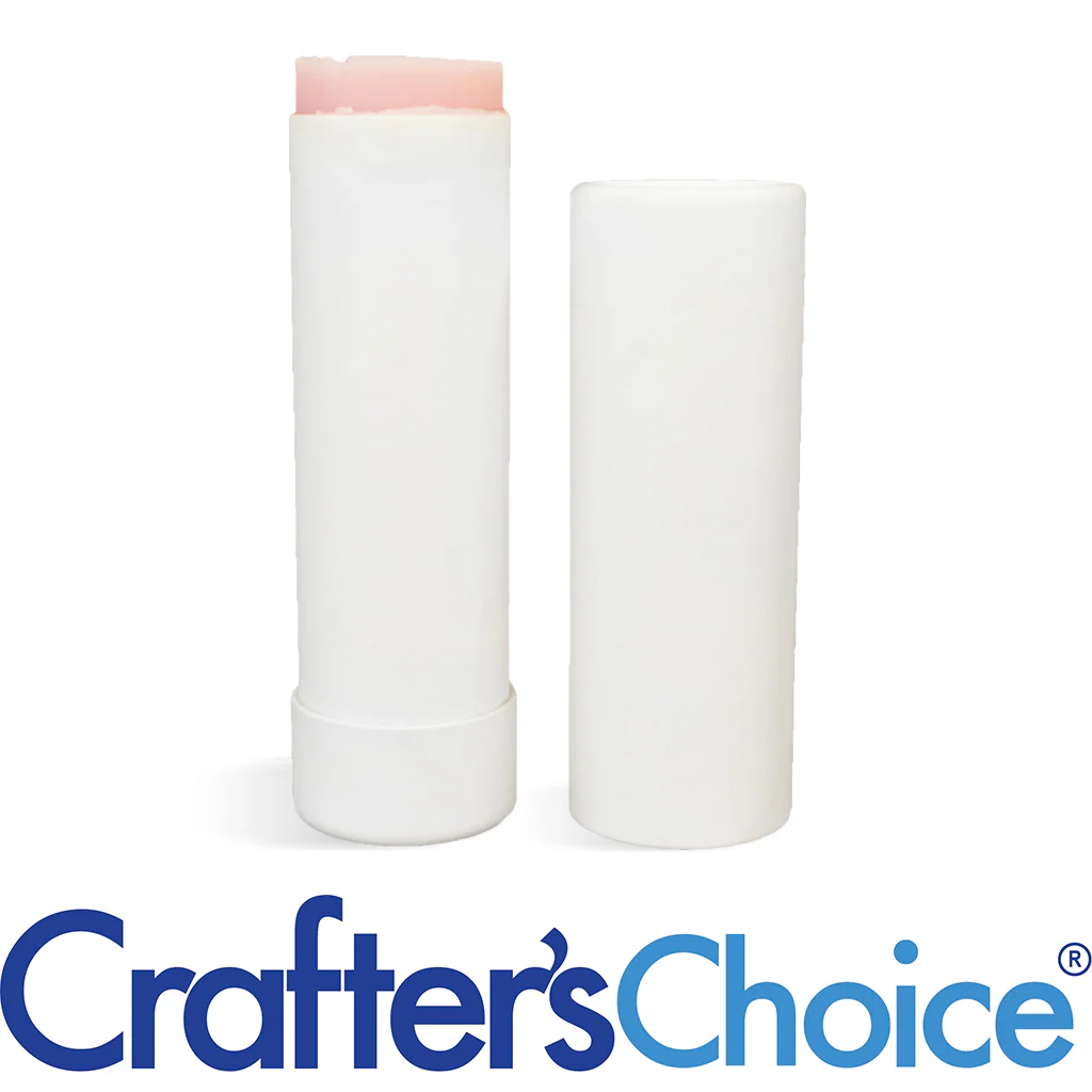 2 oz White Paperboard Tube & Cap Set - Push Up