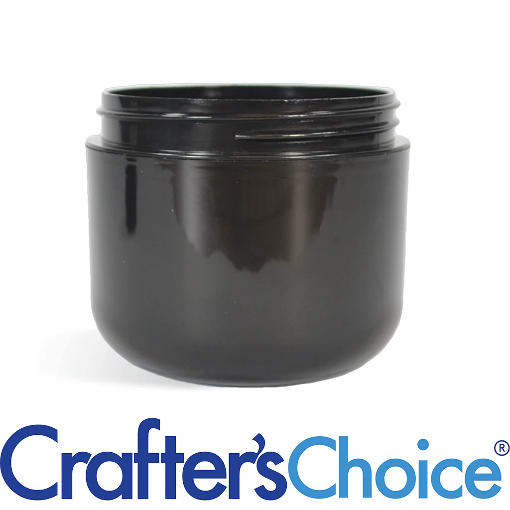 4 oz Black Double Wall Plastic Jar - 70/400
