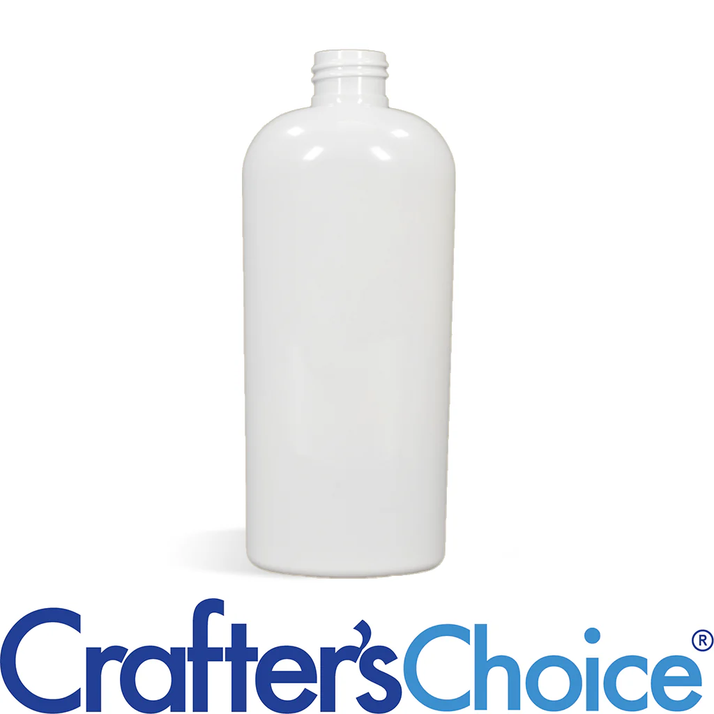 4 oz White Cosmo Oval Plastic Bottle - 20/410