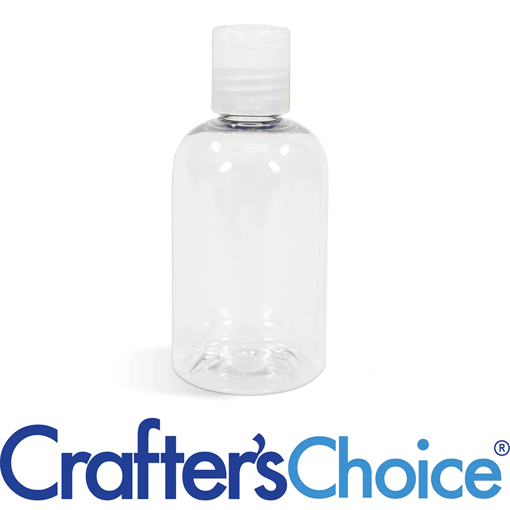 8 oz Clear Boston Round w/ Natural Disc Top Set