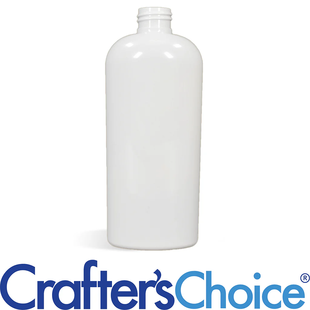 8 oz White Cosmo Oval Plastic Bottle - 24/410