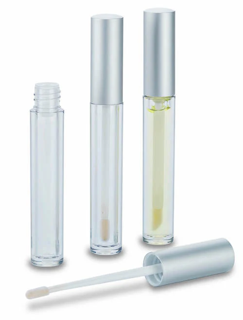 5 ml Lip Gloss Bottle w/Brushed Silver Wand