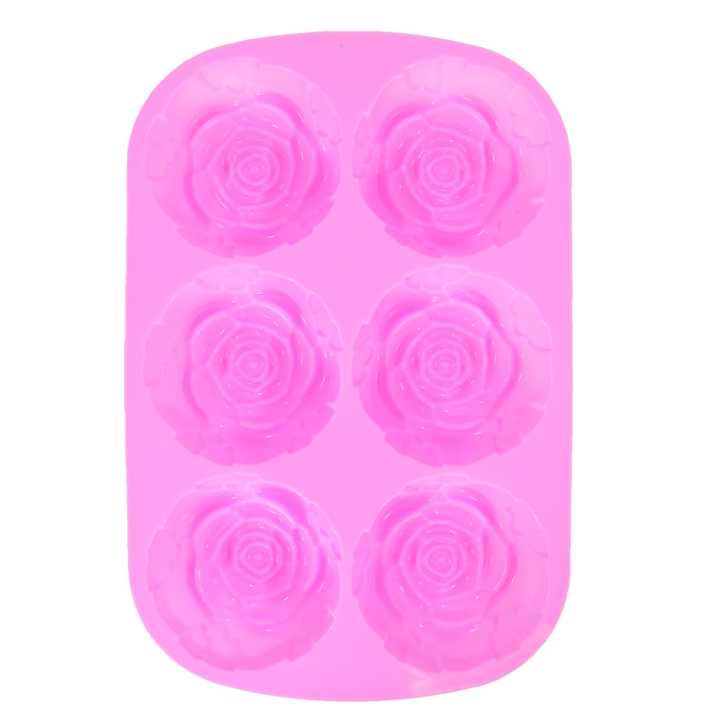 Rose with Leaves Silicone Mold